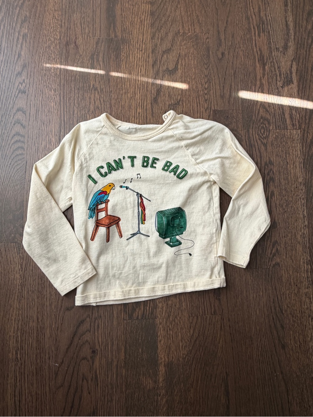 Gucci Kids Graphic Long-Sleeve Tee - Cream "I Can't Be Bad"